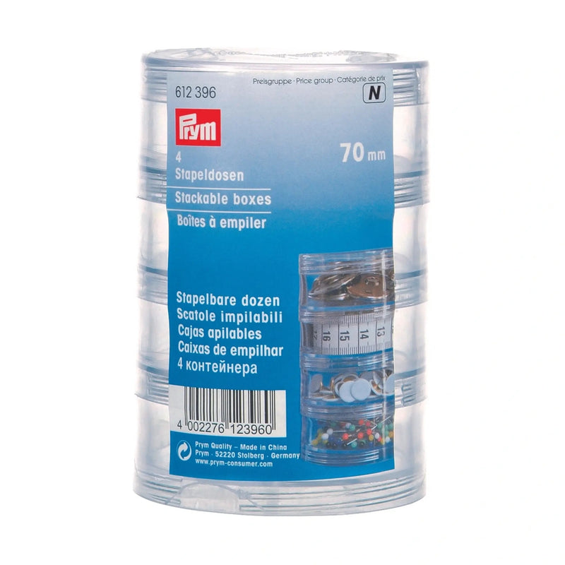 Load image into Gallery viewer, 612396|Prym Stackable Boxes, Clear, 4 Compartments