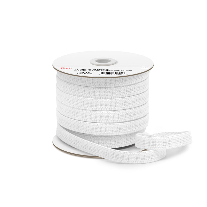Cargue la imagen en el visor de la galería, 9405W|Dritz 1/2" Ribbed Non-Roll Elastic, White, 30 yd