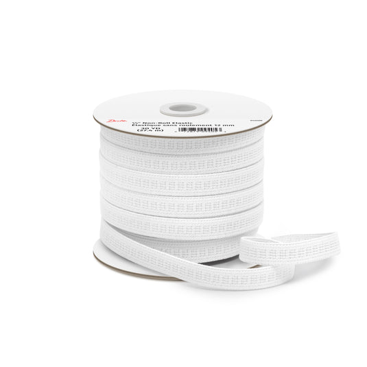 9405W|Dritz 1/2" Ribbed Non-Roll Elastic, White, 30 yd