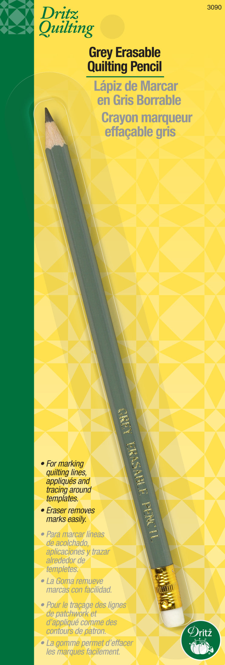 Load image into Gallery viewer, 3090|Dritz Quilting Pencil with Eraser, Grey