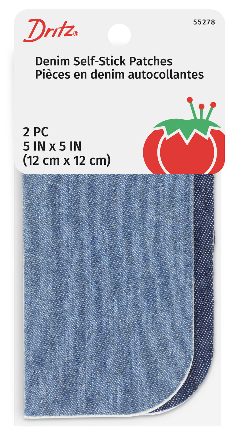 Load image into Gallery viewer, 55278|Dritz Self-Stick Temporary Denim Patches, 5" x 5", Assorted, 2 pc