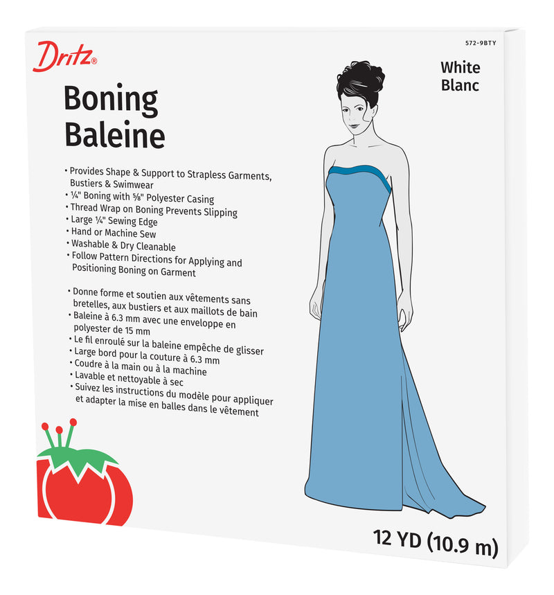Load image into Gallery viewer, 572-9BTY|Dritz 1/4" Boning with 5/8" Polyester Cover, White