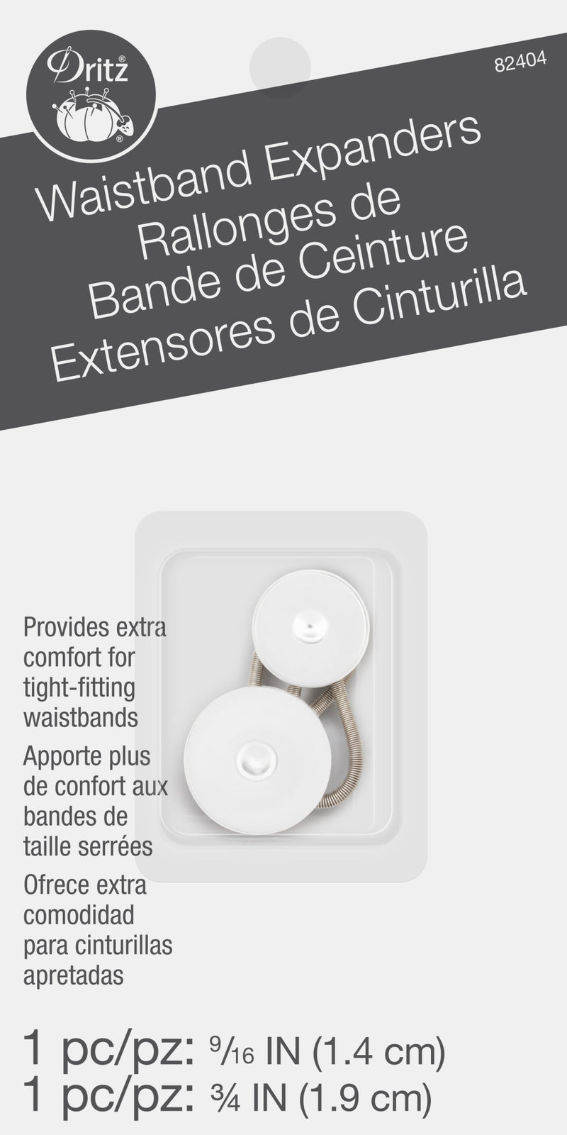 Cargue la imagen en el visor de la galería, 82404|Dritz Waistband Button Expanders, 9/16-Inch and 3/4-Inch, 2 Count