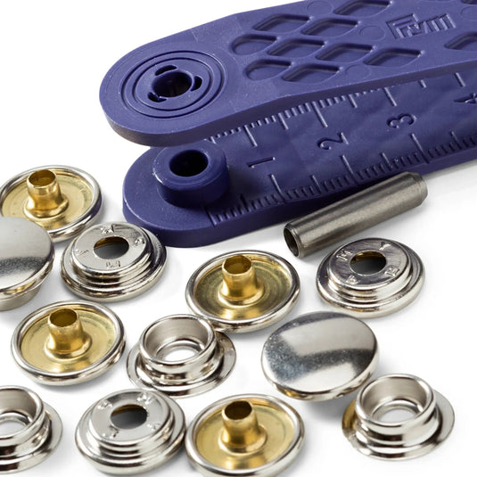 390211|Prym YACHT&CARAVAN screw-on 15 mm silver 10pc