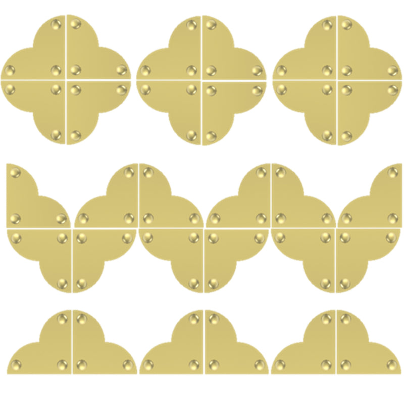 Load image into Gallery viewer, 44792-35|Dritz Smooth Quatrefoil Corners, Small, Brass, 4 pc