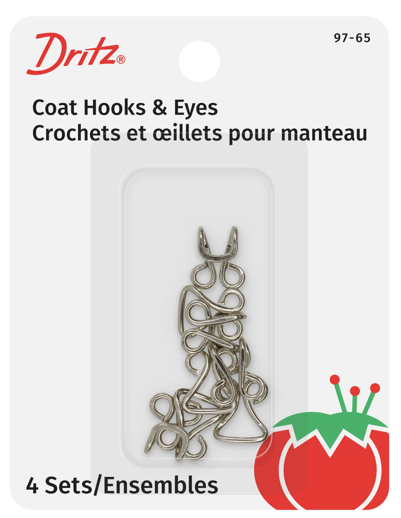 Load image into Gallery viewer, 97-65|Dritz Coat Hooks &amp; Eyes, 4 pc, Nickel