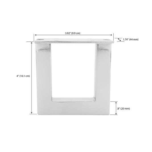 44708-65|Dritz Industrial Metal Legs, Nickel, 2 pc