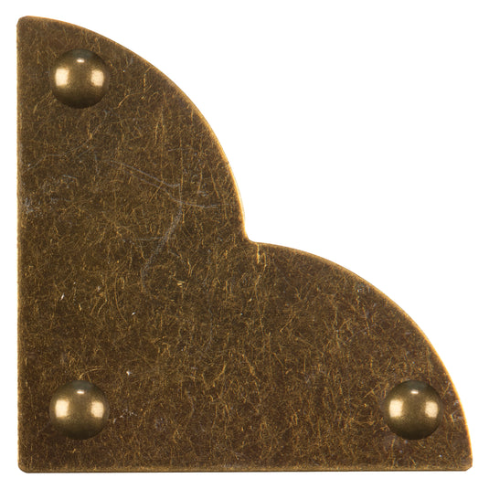 44793-38|Dritz Smooth Quatrefoil Corners, Large, Antique Brass, 4 pc