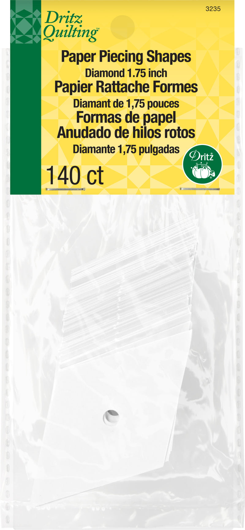 Cargue la imagen en el visor de la galería, 3235|Dritz 1-3/4" Diamond Paper Piecing Shapes, 140 pc