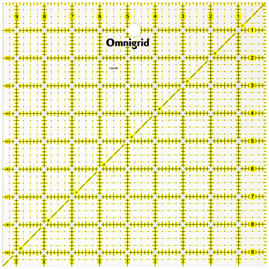 R95|Omnigrid Square Ruler, 9-1/2" x 9-1/2"