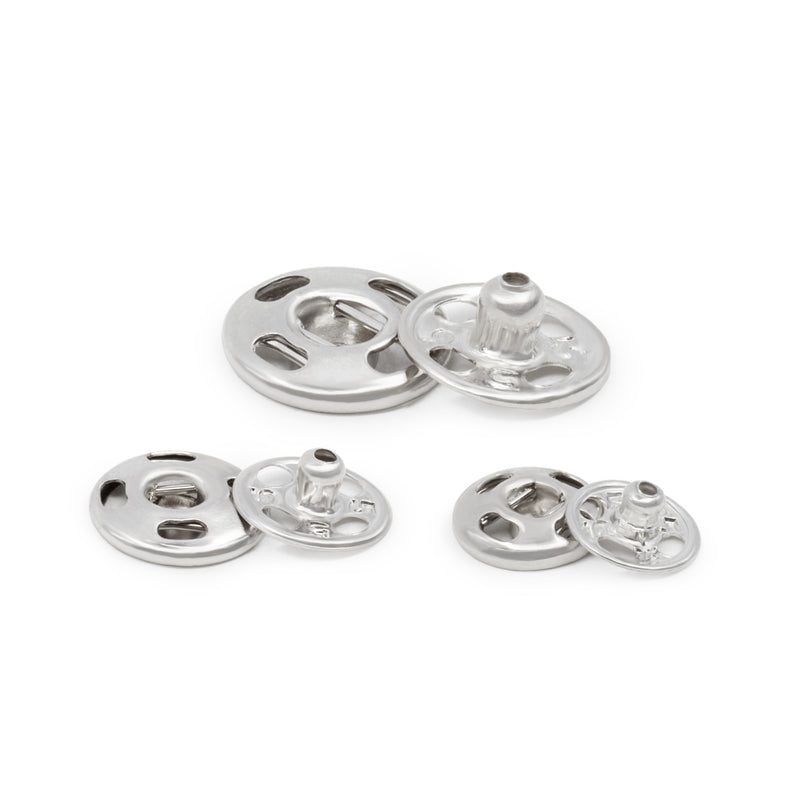 Load image into Gallery viewer, 81-65|Dritz Sew-On Snaps, 36 Sets, Assorted Sizes, Nickel