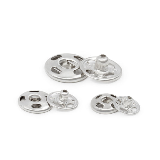 81-65|Dritz Sew-On Snaps, 36 Sets, Assorted Sizes, Nickel