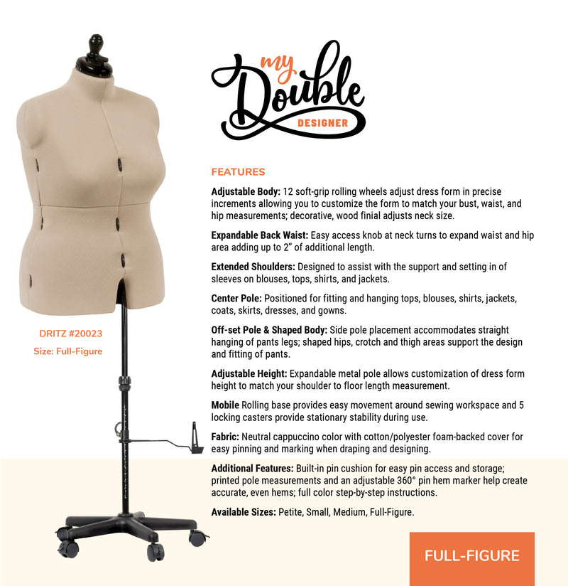Load image into Gallery viewer, 20023|Dritz My Double Designer Adjustable Dress Form, Full-Figure
