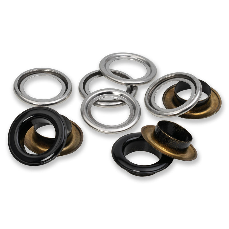 Load image into Gallery viewer, 542561|Prym Eyelets with washers 14 mm black 15pc