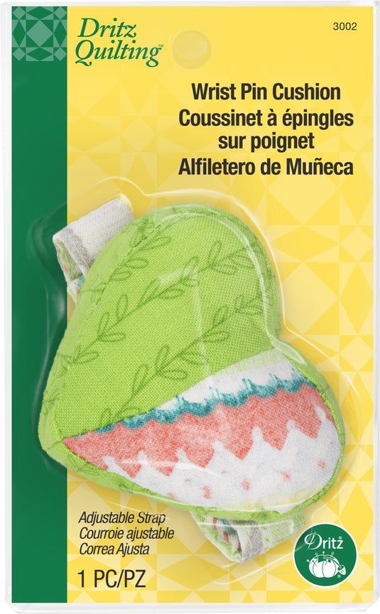 3002|Dritz Heart Wrist Pin Cushion with Adjustable Strap, Assorted Colors