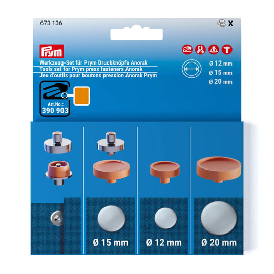673136|Prym VARIO Tools set ANORAK 12-15-20 mm