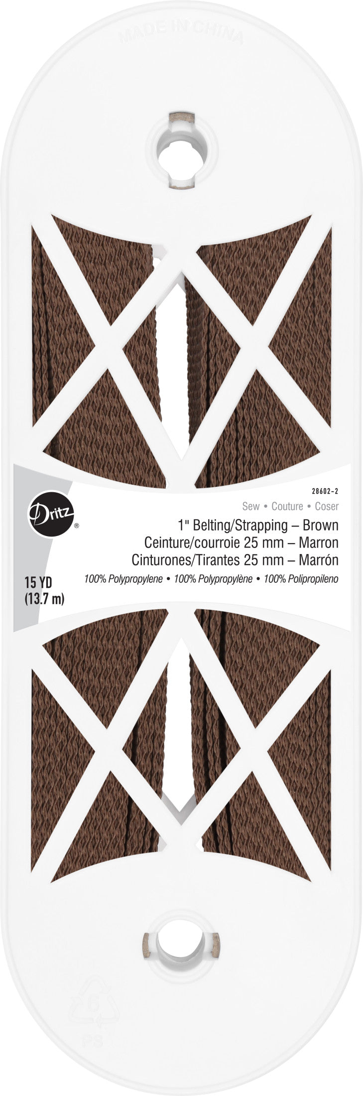 Load image into Gallery viewer, 28602-2|Dritz 1" Polypro Belting &amp; Strapping, Brown, 15 yd
