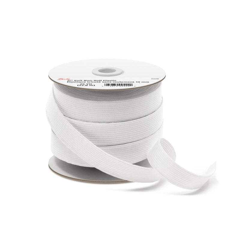 Cargue la imagen en el visor de la galería, 9422W|Dritz 3/4" Knit Non-Roll Elastic, White, 25 yd