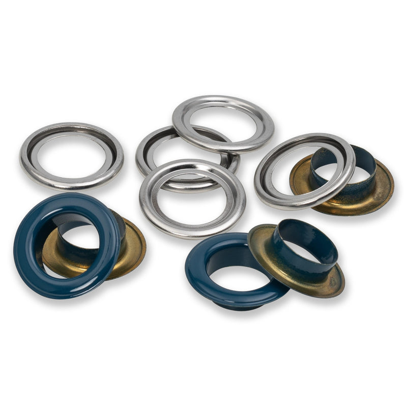 Load image into Gallery viewer, 542563|Prym Eyelets with washers 14 mm navy blue 15pc