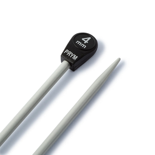 191476|Prym 16" Single Point Aluminum Knitting Needles, 4mm