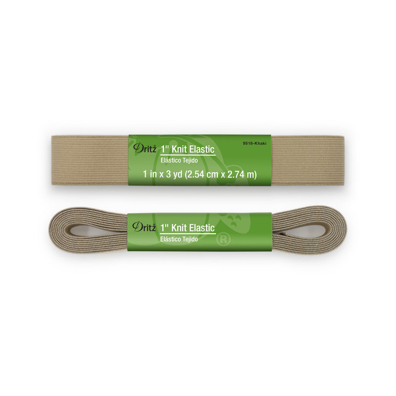 Cargue la imagen en el visor de la galería, 9518-KHAKI|Dritz 1" Knit Elastic, Khaki, 3 yd