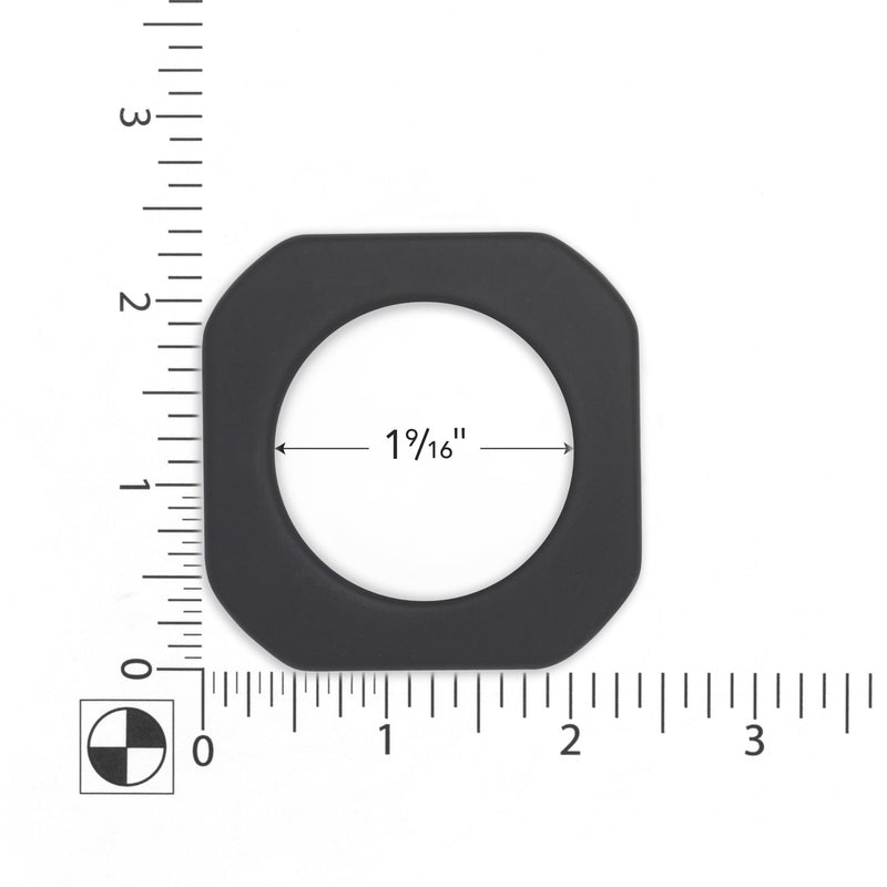 Cargue la imagen en el visor de la galería, 44398|Dritz 1-9/16" Square Plastic Curtain Grommets, Matte Black, 8 Sets