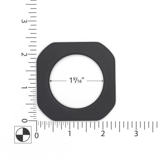 44398|Dritz 1-9/16" Square Plastic Curtain Grommets, Matte Black, 8 Sets