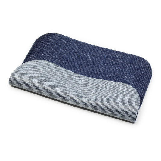 55255-3D|Dritz Denim Iron-On Patches, Assorted Sizes, Dark Blue, 4 pc
