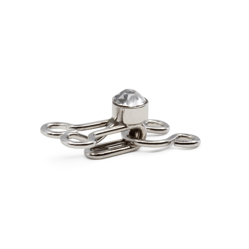 Load image into Gallery viewer, 441-65|Dritz Hooks &amp; Eyes with Rhinestones, 3 Sets, Nickel