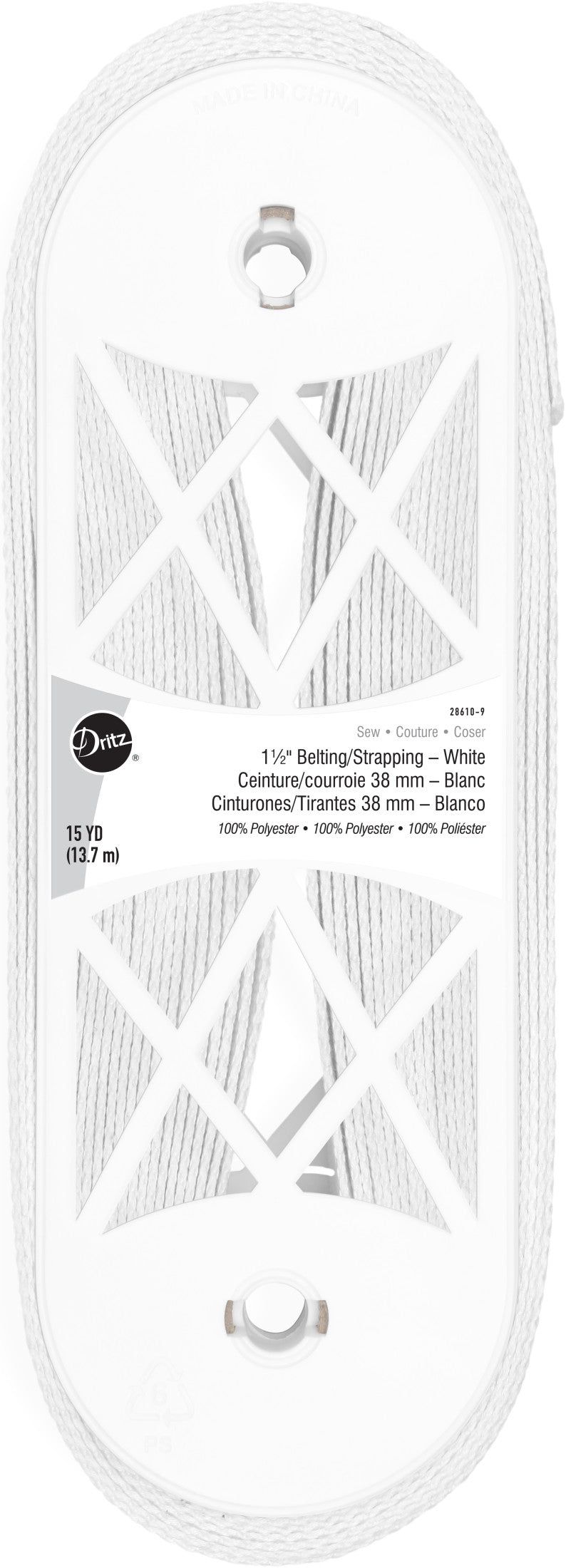 Load image into Gallery viewer, 28610-9|Dritz 1-1/2" Polyester Belting &amp; Strapping, White, 15 yd
