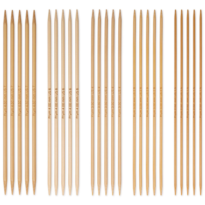 Load image into Gallery viewer, 222910|Prym Double-Pointed Knitting Needles Set, Bamboo, 2.5-4.5mm