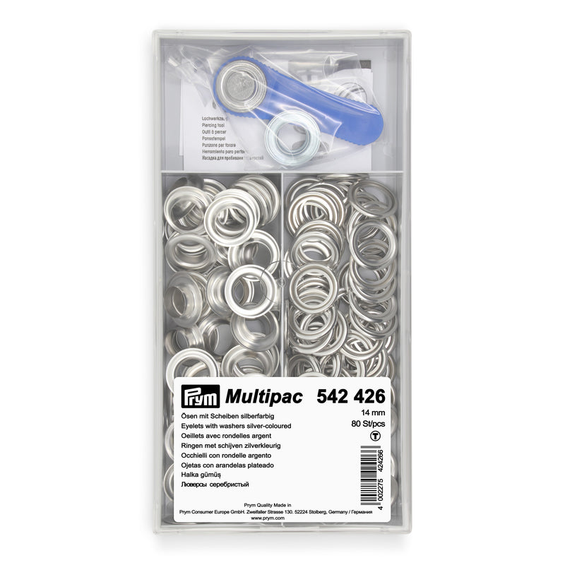 Load image into Gallery viewer, 542426|Prym 14 mm Eyelets with Washers Refill, 80 pc