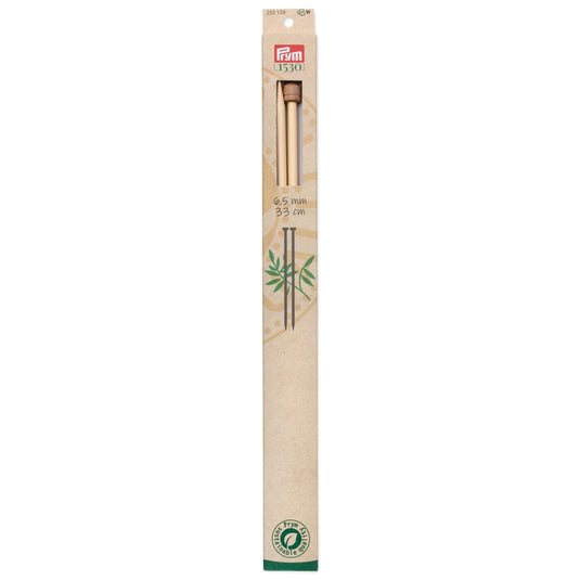 222120|Prym 13" Single Point Bamboo Knitting Needles, 6.5mm