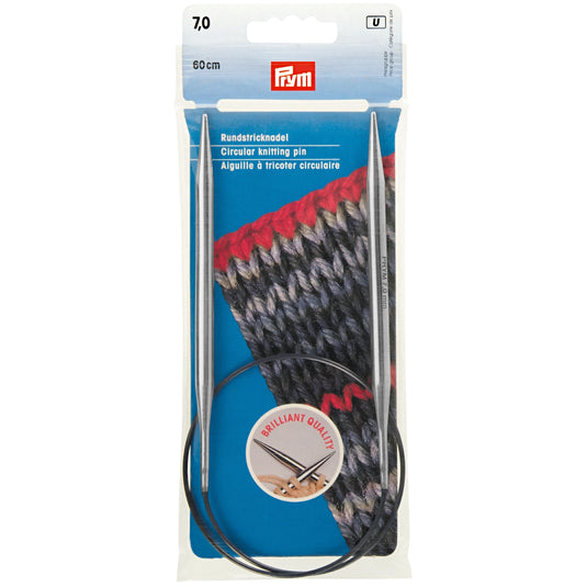 212192|Prym 24" Circular Brass Knitting Needles, 7mm