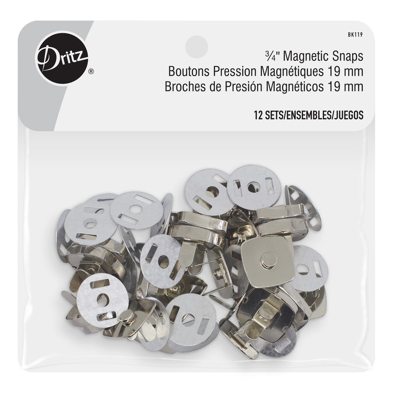Load image into Gallery viewer, BK119|Dritz 3/4" Magnetic Snaps, 12 Sets, Nickel