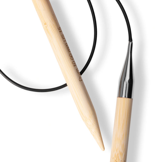 222554|Prym 24" (60 cm) Circular Bamboo Knitting Needles, US 15 (10 mm)