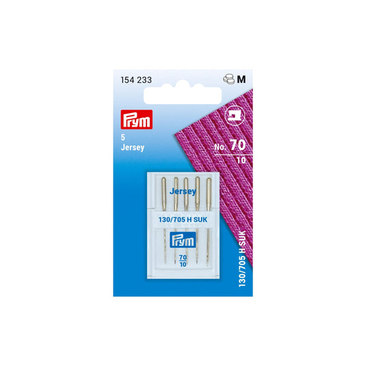 154233|Prym Jersey Sewing Machine Needles, Size 10 (No. 70), 5 pc
