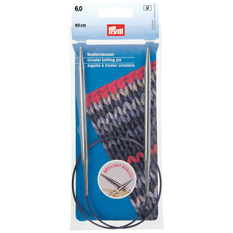 Load image into Gallery viewer, 212182|Prym 24" Circular Brass Knitting Needles, 6mm