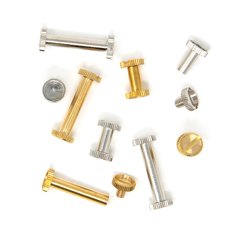 Load image into Gallery viewer, 44320-35|44320-65|Dritz Short Post Chicago Screws, Nickel, 3 pc