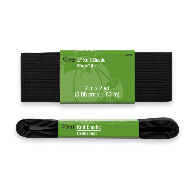 Cargue la imagen en el visor de la galería, 9583B|Dritz 2" Knit Elastic, Black, 2 yd