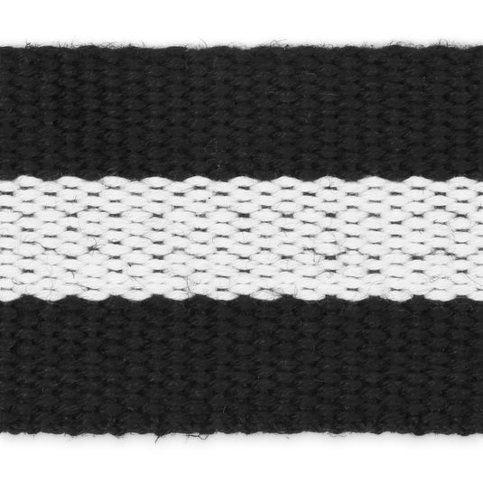 28611-B|Dritz 1-1/2" Polyester Belting & Strapping, Black & White, 2 yd