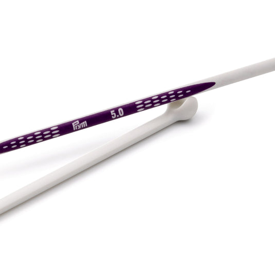 190306|Prym 12" Ergonomic Single Point Knitting Needles, 5mm