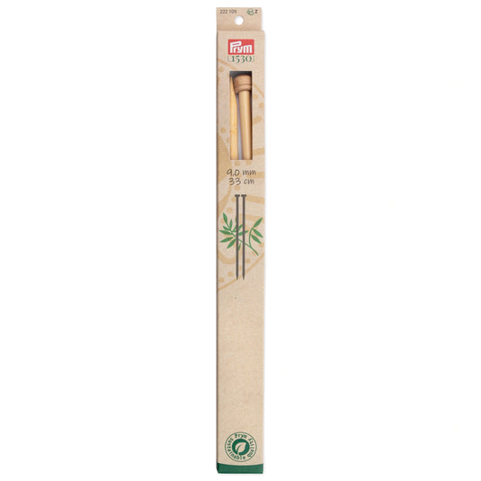 222109|Prym 13" Single Point Bamboo Knitting Needles, 9mm