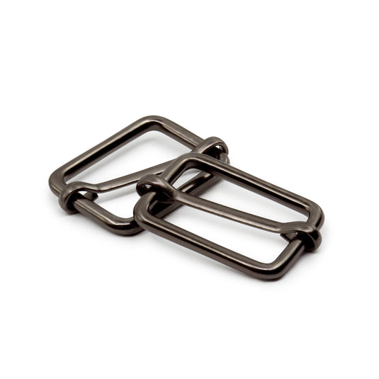 726-33|Dritz 1" Adjustable Slide Buckles, Gunmetal, 2 pc