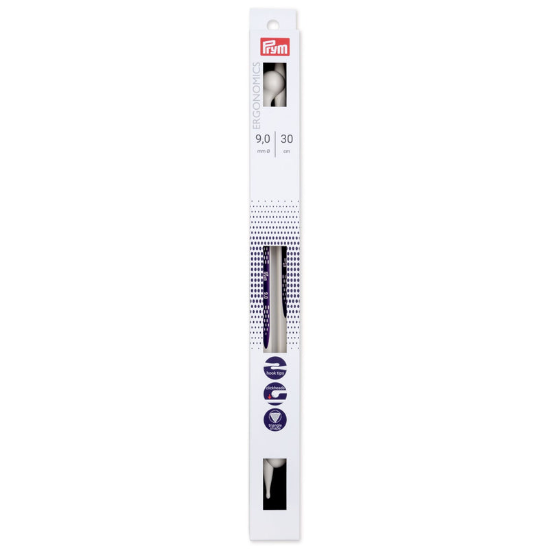 Cargue la imagen en el visor de la galería, 190312|Prym 12" Ergonomic Single Point Knitting Needles, 9mm
