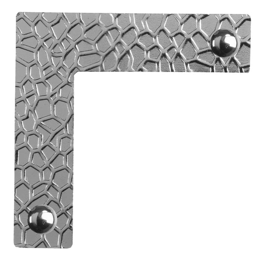 44794-65|Dritz Textured Campaign Corners, Small, Nickel, 4 pc