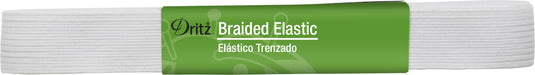 9534W|Dritz 3/4" White Braided Elastic, 3 yd