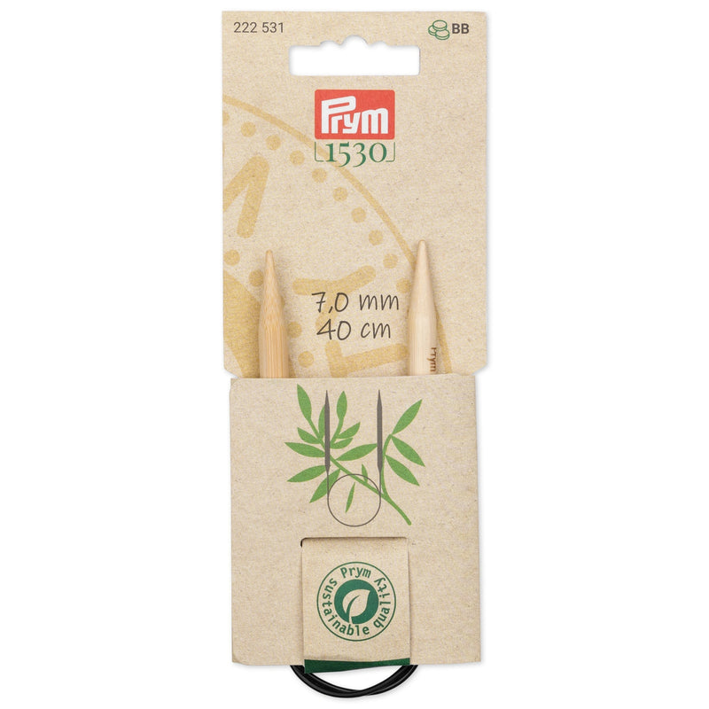 Cargue la imagen en el visor de la galería, 222531|Prym 16" (40 cm) Circular Bamboo Knitting Needles (7 mm)