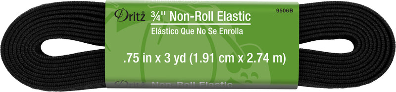 Load image into Gallery viewer, 9506B|Dritz 3/4" Non-Roll Elastic, Black, 3 yd