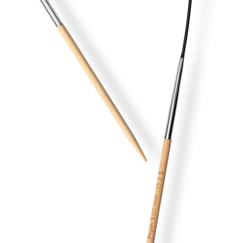 Cargue la imagen en el visor de la galería, 222524|Prym 16" (40 cm) Circular Bamboo Knitting Needles, US 2.5 (3 mm)